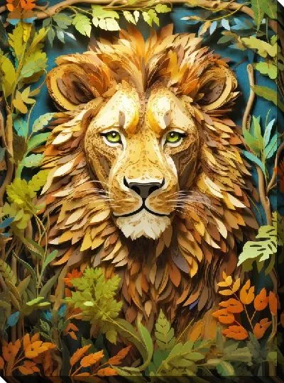 Картина маслом Лев №22