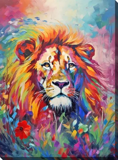 Картина маслом Лев №27