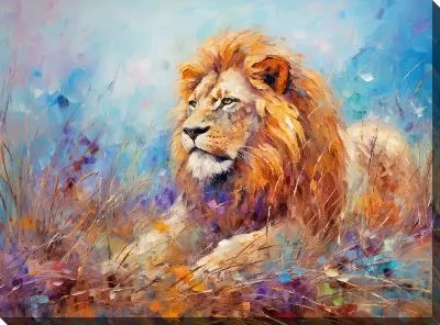 Картина маслом Лев №28