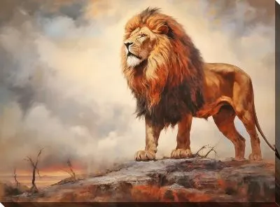 Картина маслом Лев №38