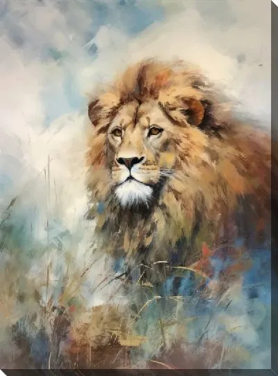 Картина маслом Лев №411