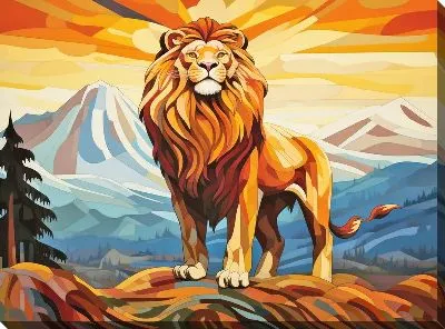 Картина маслом Лев №47
