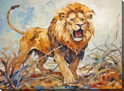 Картина маслом Лев №54