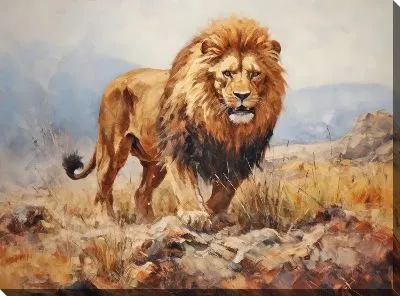 Картина маслом Лев №55