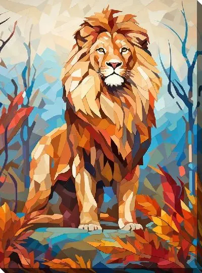 Картина маслом Лев №57