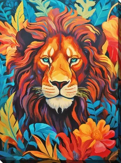 Картина маслом Лев №58
