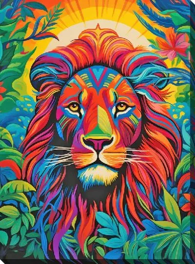 Картина маслом Лев №62