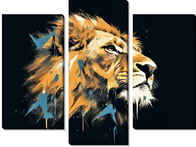 Модульная картина Лев №64