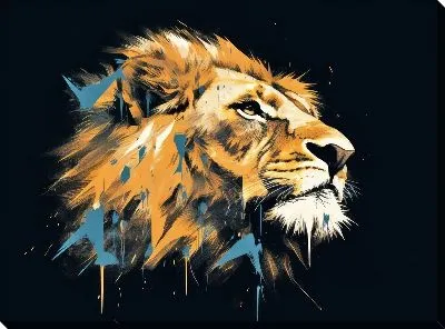 Картина маслом Лев №64