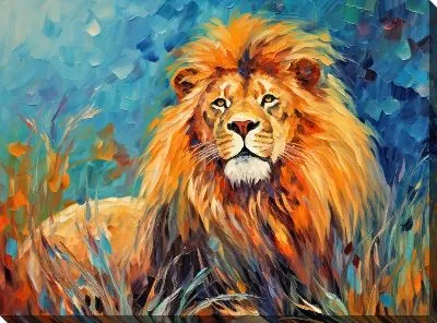 Картина маслом Лев №66