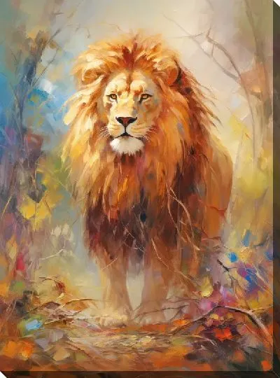 Картина маслом Лев №68