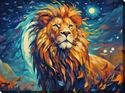 Картина маслом Лев №69