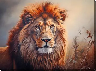 Картина маслом Лев №74