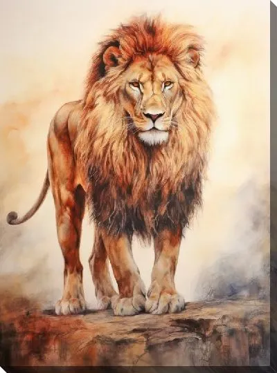 Картина маслом Лев №75
