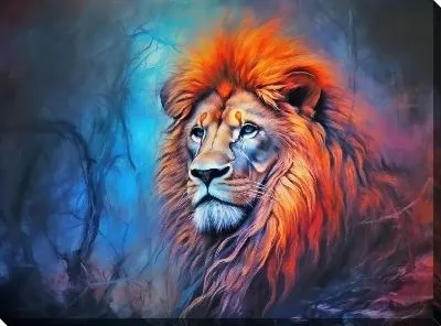 Картина маслом Лев №77