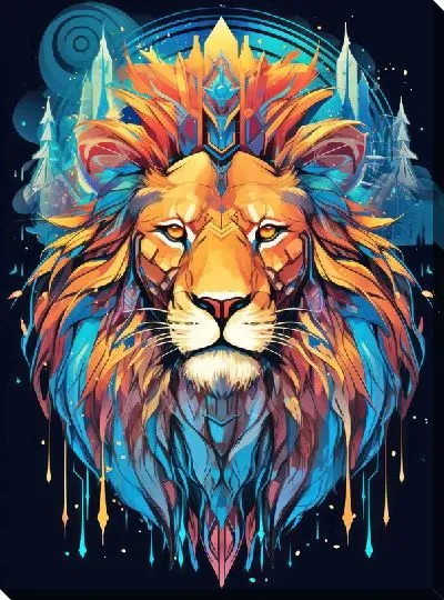 Картина маслом Лев №79