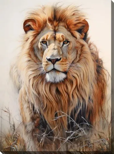Картина маслом Лев №80