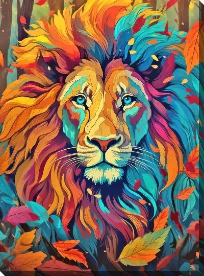 Картина маслом Лев №82