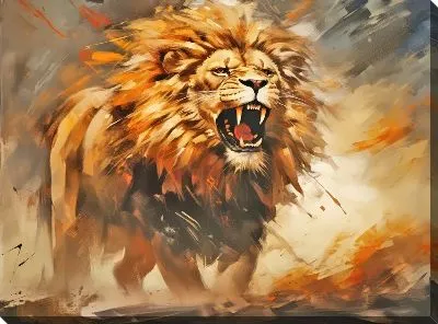 Картина маслом Лев №84