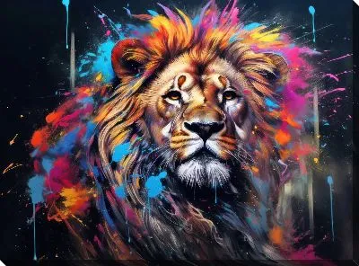 Картина маслом Лев №85