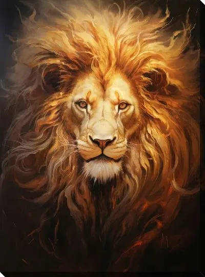 Картина маслом Лев №86