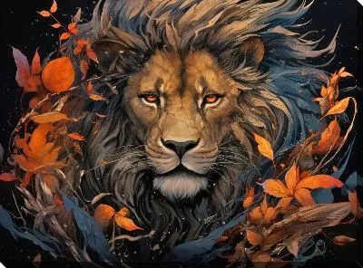Картина маслом Лев №87