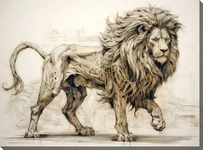 Картина маслом Лев №88