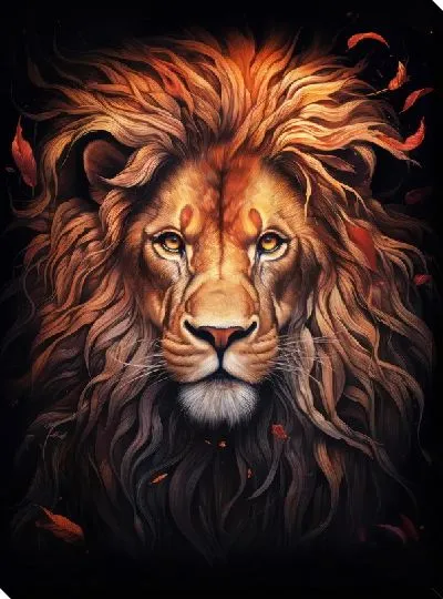 Картина маслом Лев №89