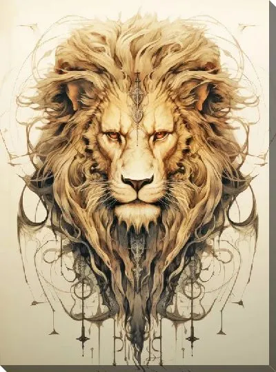 Картина маслом Лев №90