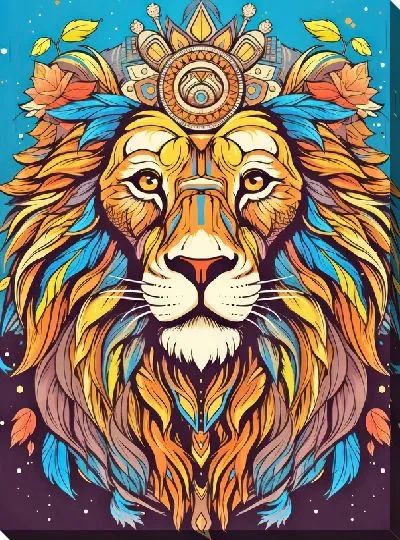 Картина маслом Лев №91