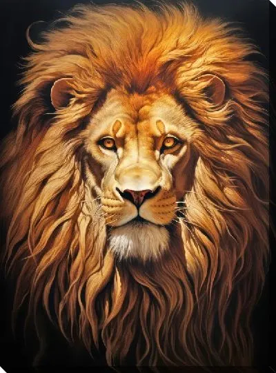 Картина маслом Лев №92