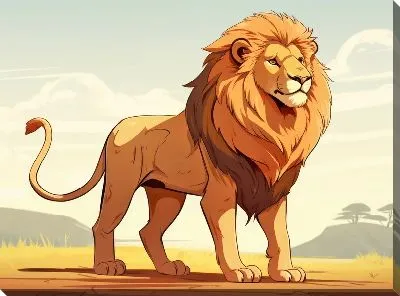 Картина маслом Лев №93