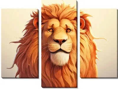 Модульная картина Лев №97