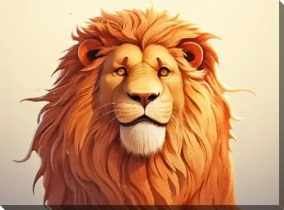 Картина маслом Лев №97