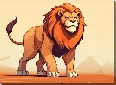 Картина маслом Лев №98