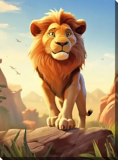 Картина маслом Лев №99