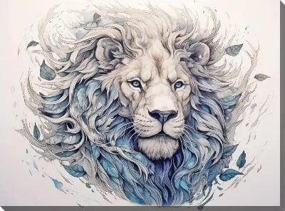 Картина маслом Лев №108
