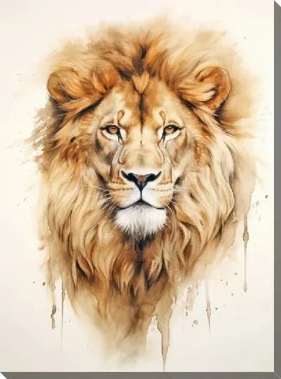 Картина маслом Лев №109