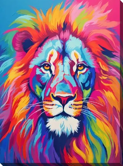 Картина маслом Лев №1111