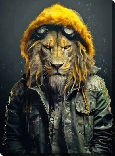 Картина маслом Лев №113