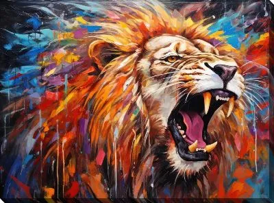 Картина маслом Лев №114
