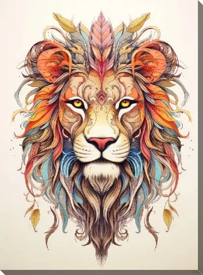 Картина маслом Лев №116