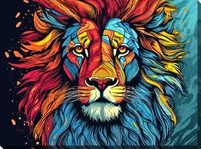 Картина маслом Лев №117