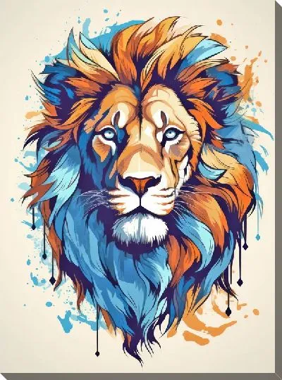 Картина маслом Лев №118