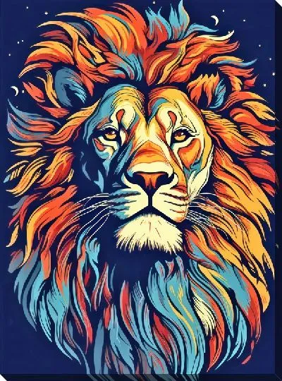Картина маслом Лев №119