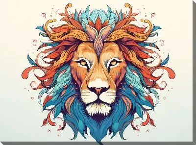 Картина маслом Лев №120