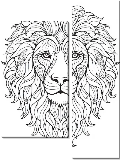 Модульная картина Лев №124