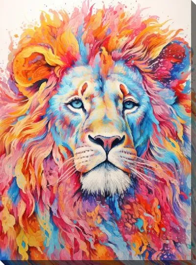Картина маслом Лев №1311