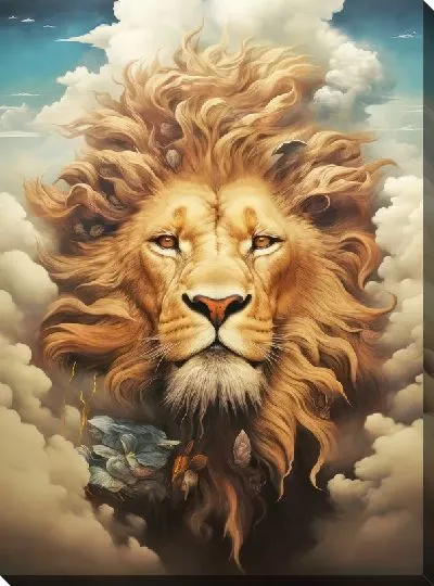 Картина маслом Лев №155