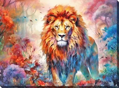 Картина маслом Лев №157